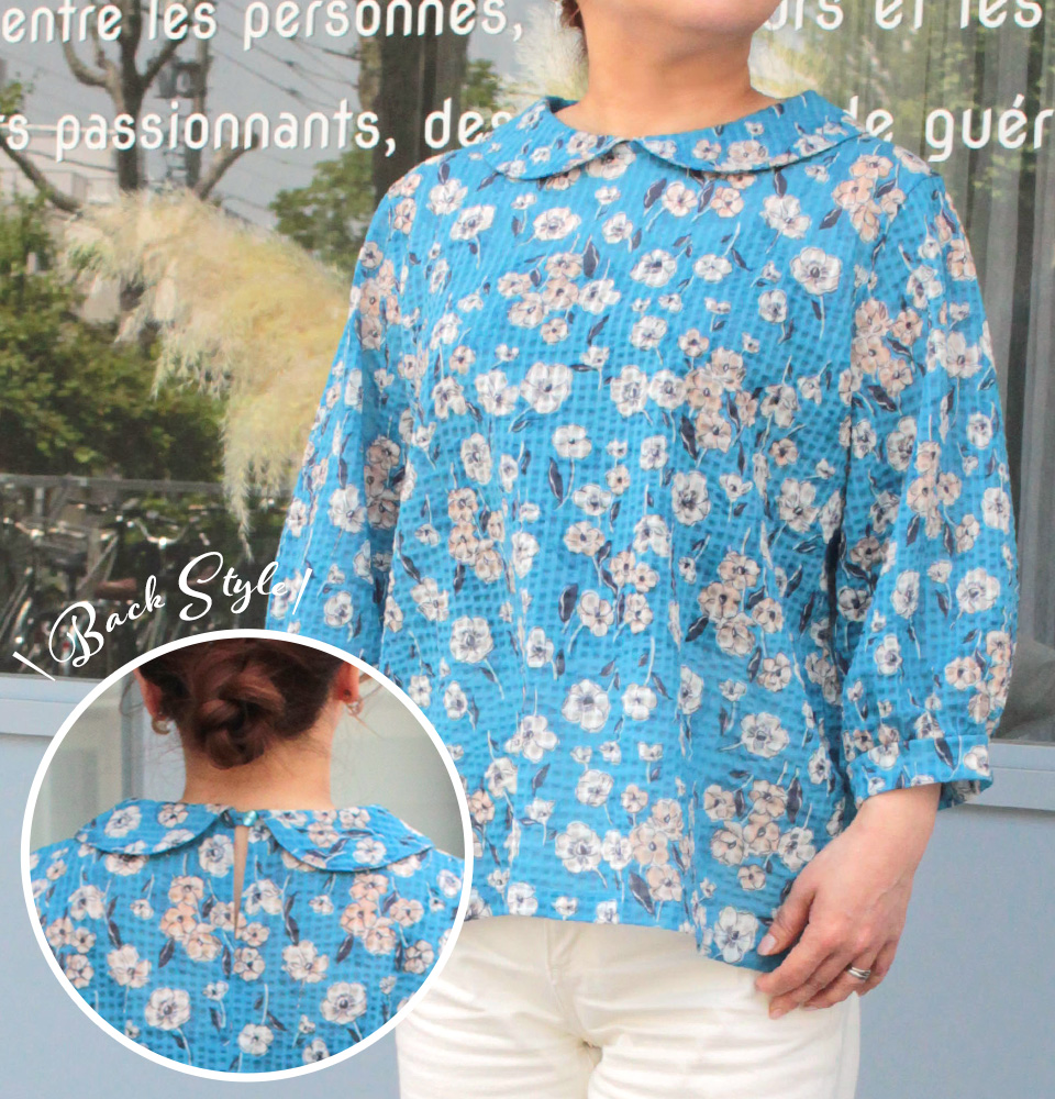 2025年6月のフリーパターン T-692 ラウンドカラーブラウス