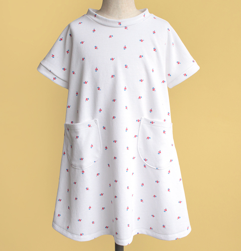 2025年7月のフリーパターン KOP-696 キッズポケットワンピ